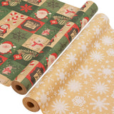 AhfuLife Gift Wrapping Paper (A: Santa Claus/Snowflake)