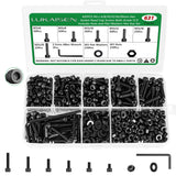 LuKaiSen 631PCS M3 Hex Socket Head Cap Screws and Nuts Assortment Kit, Grade 12.9 Alloy Steel Metric Machine Bolts (M3 x 6/8/10/