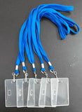 KESETKO ID Card Holders, with Strap/Lanyards (Pack of 5) Use Verticle or Horizontal, Daily Use for Home, Shop, Bank, School, Eve