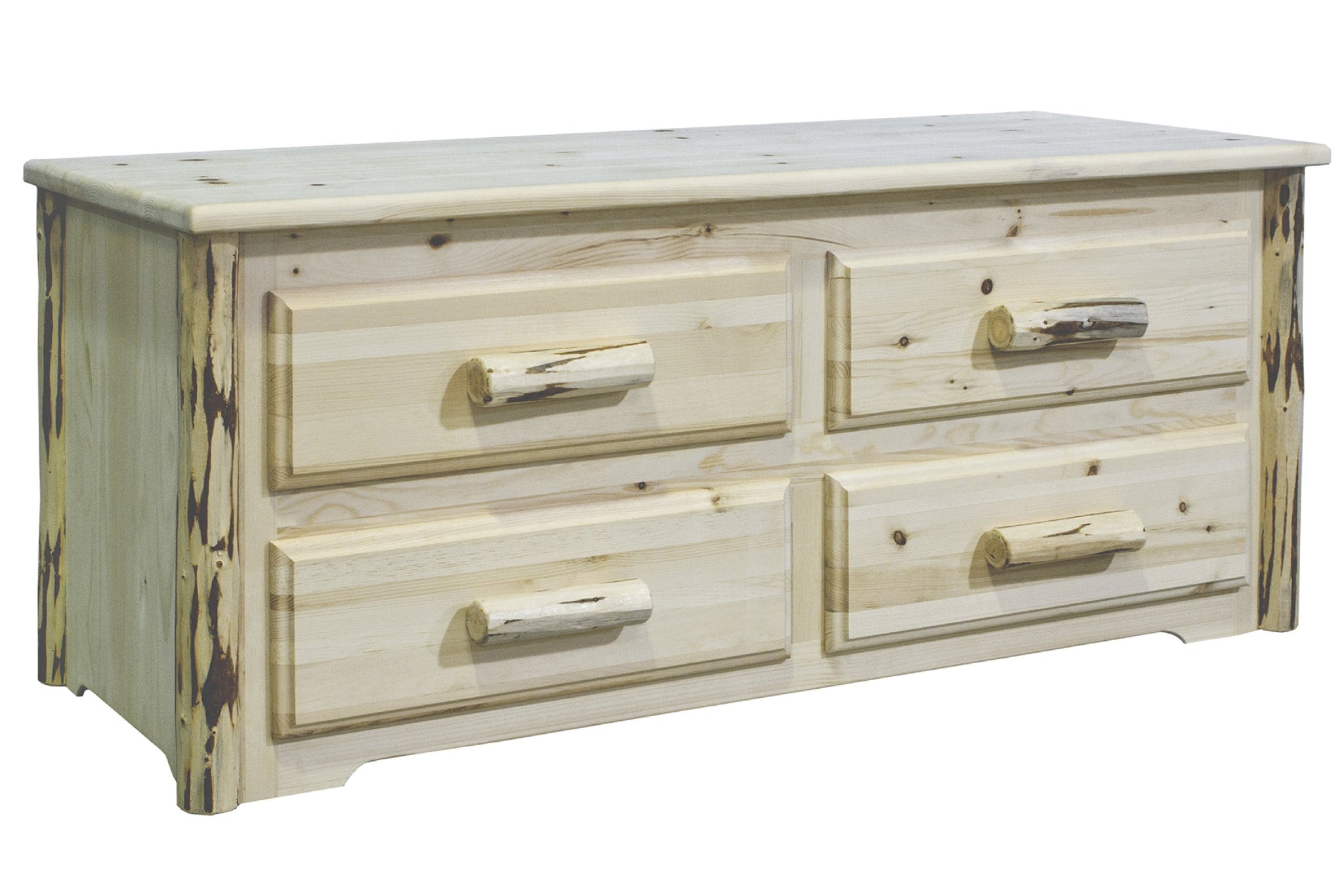 Montana Woodworks Sitting Chest - 4 Drawer Varnished