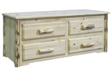 Montana Woodworks Sitting Chest - 4 Drawer Varnished