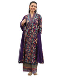 Libas Women'S Cotton Blend Kurta Set (400277Ir_Purple