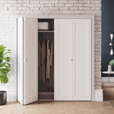 SMARTSTANDARD 72 x 80 Bifold Closet Doors, 1-Panel Paintable White Primed Bi-fold Door, Interior Door with Hardware Kits, 70 4/5