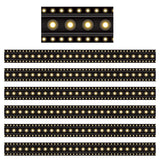 Teacher Created Resources Black Marquee Straight Border Trim, 35 Feet Per Pack, 6 Packs
