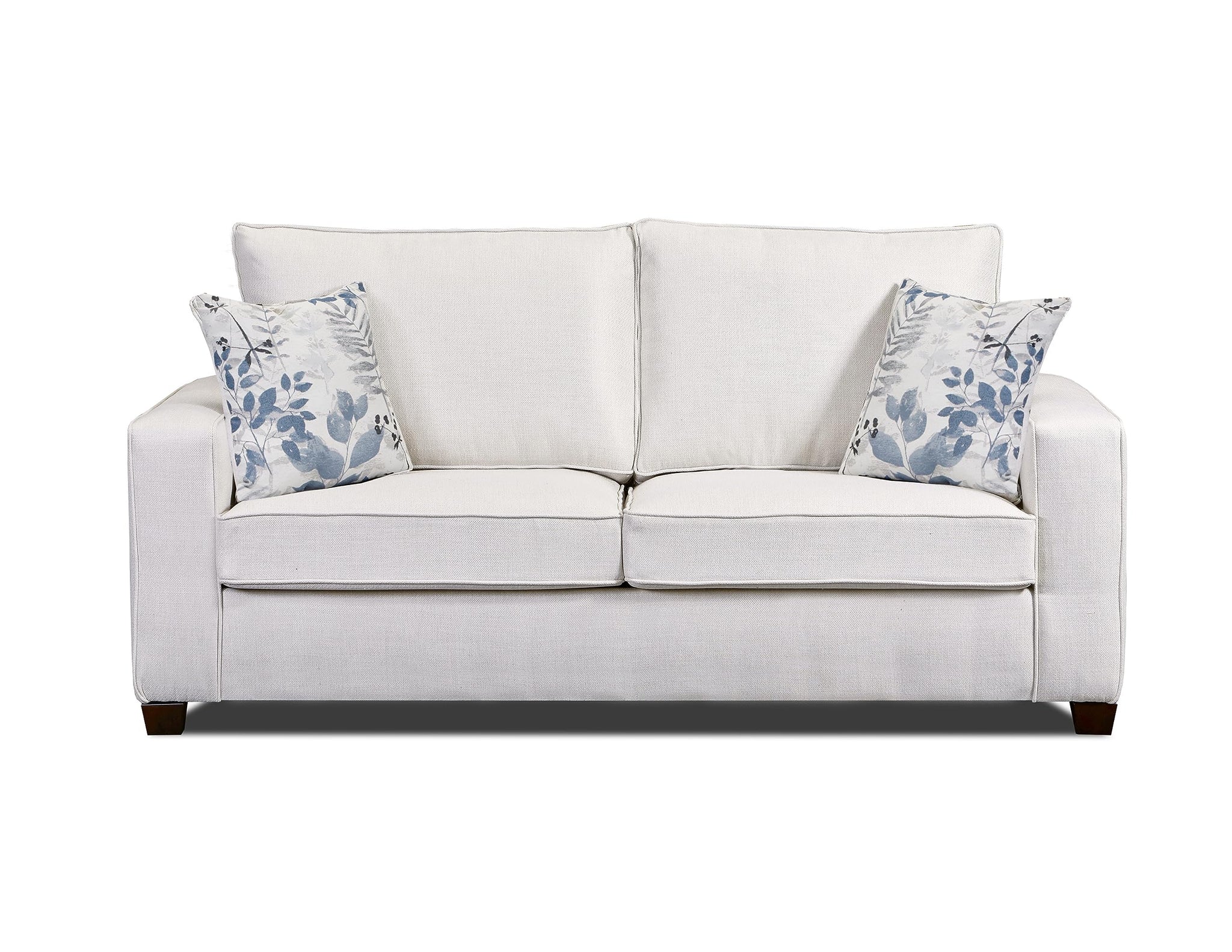 American Furniture Classics Relay Mist Sleeper With Two Throw Pillows Sofas, Soft Washed Cream Tweed