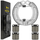 Caltric Front Brake Pads & Rear Brake Shoes Compatible with Yamaha Bruin 350 Yfm350 2X4 4X4 2004 2005 2006 New