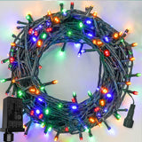 Upgraded 165FT 500 LED Multicolor Christmas String Lights Indoor & Outdoor, Memory Function & Timer & 8 Modes, Green Wire Waterp