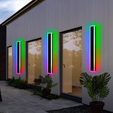 MELUCEE 2 Pack 32 Inch Long Outdoor RGB Wall Light, Waterproof IP65 LED Wall Mount Lighting Fixture Outside Wall Sconce for Hous