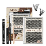 DIY Lash Extension Kit Lash Clusters Kit 40D+50D D Curl Individual Lashes Eyelash Extension Kit 280 pcs Thin Band Cluster Lashes