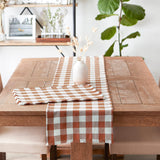 Dii Heavyweight Fringed Check Tabletop Collection, Placemat Set, 13X19, Cinnamon, 6 Piece