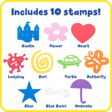 Ready 2 Learn Giant Stampers - Imaginative Play - Set 1 - Set Of 10 - Easy To Hold Foam Stamps For Kids - Arts And Crafts Stamps