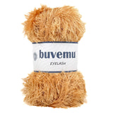 Buvemu Eyelash Fun Fur Yarn 100 Gram (3.53 Ounces) 175 Yards (160 Meters) (Camel)