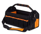 BIRDROCK HOME Open Top Electricians Tool Bag Tote Tool Box 16 Pocket Utility Tool Bin 17 Inch