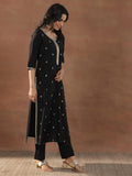 Libas Women'S Silk Blend Kurta Set (Gs1023_Black_Xxl)