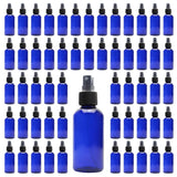 Cornucopia Brands 4oz Blue PLASTIC Fine Mist Spray Bottles (120-Pack); BPA-Free Plastic Spritzer Bottles, Labels Included; PET #