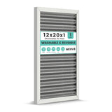 12x20x1 HVAC Furnace Air Filter, Reusable Washable Electrostatic Furnace Filter, MERV 8, Lasts a Lifetime, Breathe Fresher, Home