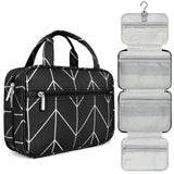 PAVILIA Hanging Toiletry Bag Travel Bag Women Men, Foldable Cosmetic Organizer, Roll up Makeup Bag, Water Resistant Accessories 