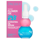 Pacifica Face Oil Serum - Flower Fix Bi-Phase Hydrating Skin Barrier - w/Hyaluronic Acid & Natural Botanical Ingredients - for D