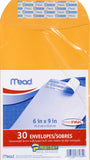Mead Letter Size Mailing Envelopes, PressIt SealIt Self Adhesive Closure, AllPurpose 24lb Paper, 6 X 9, Brown Kraft Materi