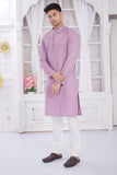 Divisive Men'S Thread Embroidered Cotton Only Slim Fit Kurta (Dkrt636_M_Lavender)