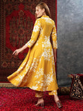 Gosriki Women'S Cotton Blend Anarkali Printed Kurta With Pant (Timani Yellow-Gs_Xxl_Yellow_Xx-Large),Yellow,2,B0D73WWBT4
