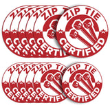 12pcs Zip Tie Certified Stickers, 2in 3in Hard Hat Electrician Stickers Funny Mechanic Stickers Decorative Hardhat Decals Constr