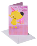 American Greetings Birthday Card for Sister (Bear with Gift)