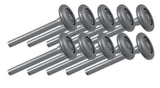 Ideal Security SK7171 Garage Door Rollers 2 inch Wheels with 10 BallBearings, 4 inch stem, 10 Pack, Durable Steel