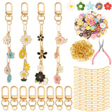 Tondiamo 286 Pieces DIY Keychain Making Kit Charm Jewelry Chain Making Crafts with 120 Charms 20 Keychain Clips 120 Jump Rings 2
