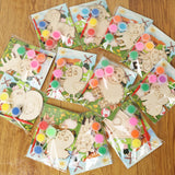 LARDUX Farm Animal Party Favors, 24PCS DIY Wooden Arts & Crafts Painting Kit for Kids Ages 4-8 8-12, Glow in The Dark Party Favo