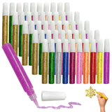 Mesen 50 Pack - Non-Toxic Washable Glitter Glue Stick Set, DIY Arts & Crafts Glitter Pens, Glitter Glue Gel Pens for Art Project