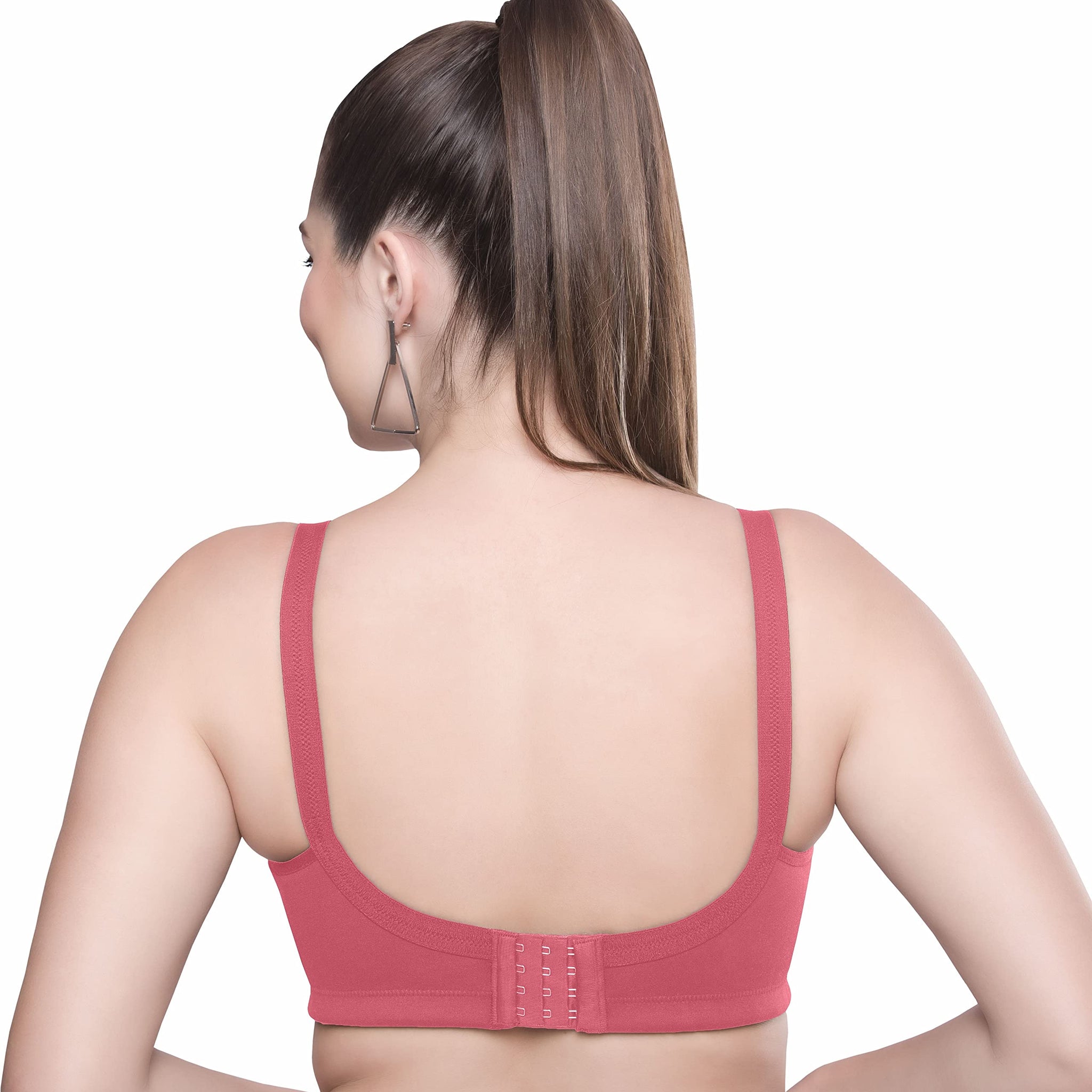 Trylo Riza Superfit Women'S Non Wired Non Padded Dual Layered Premium Fabric Bra Available In C To G Cups Sizes 32 To 42 & Available In 8 Color Rose Gold,ROSE GOLD,36,B09FY52DR5