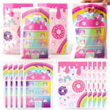 GaofanWai 50PCS Cat House Party Favor Bags for Kid Boy Girl, Cute Cartoon Cat Theme Candy Gift Plastic Bag Bulk with Handle, Car