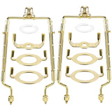 Mornajina 2Packs 7 8 9 10 inch Lamp Shade Harp Holder, Adjustable Lamp Harps and Finals, Fit both Standard Lamp Rod and E26 E27 