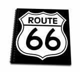 3dRose db_110012_2 Route 66, Black & White Memory Book, 12 by 12
