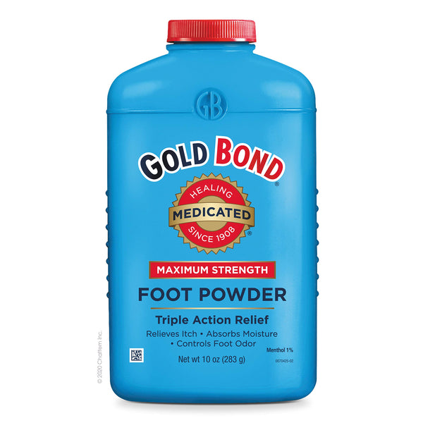 Gold Bond Medicated Foot Powder 10 oz., Maximum Strength Odor Control ...