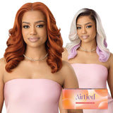 Outre Airtied 100% Fully Hand-Tied Wig - Human Hair Blend - Soft Curls 18(JET BLACK 1)