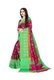Om Sai Latest Creation Soft Cotton & Silk Saree For Women Half Sarees Under 349 2020 Beautiful For Women Saree Free Size With Blouse Piece (Rani-Green)