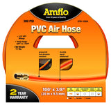 Amflo 576-100A Orange 300 Psi Pvc Air Hose 3/8'' X 100' With 1/4'' Mnpt End Fittings