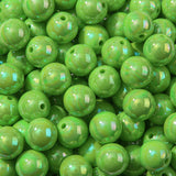 BERMRO 16mm Acrylic Bead 100pcs AB Apple Green Color Acrylic Bead Chunk Bubblegum Beads for DIY Crafting Necklace Bracelet Jewel