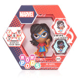 WOW! PODS Marvel Avengers Collection - Ms Marvel | Superhero Light-Up Bobble-Head Figure | Official Marvel Collectable Toys & Gi
