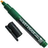 Pentel Arts Wet Erase Chalk Marker, Chisel Tip, Black Ink, Box of 12 (SMW26-A)