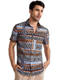 Toplot Men'S Causal Shirt With Short Sleeve & Geometric Print (Graphic-5081-Multi-Xxl) Multicolour,Multicolour,2,B0BVHYBQ9W