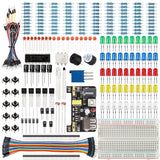 Smraza Basic Starter Kit for Arduino Project,Breadboard, Power Supply, Jumper Wires, Resistors, LED, Electronic Fun Kit Compatib