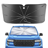 [Upgrade] Portable Ford Maverick 2022-2025 2026 Windshield Sunshade Umbrella [Military-Grade Sturdy] with Carry Bag, 2 in1 Ice C