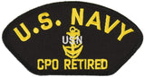 EagleEmblems PM1625 PatchUSN,CPO,Retired