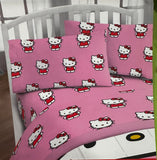 Jay Franco Twin Size Sheet Set 3 Pieces Kids Set (Hello Kitty Pink), Pink, Black, JF14545