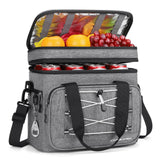 Maelstrom Lunch Box for Men,Insulated Lunch Bag Women/Men,24 Can Leakproof Soft Cooler Bag,Gray