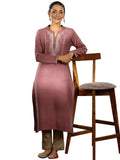 Libas Women'S Wool Yoke Design Straight Kurta (58146W Pink