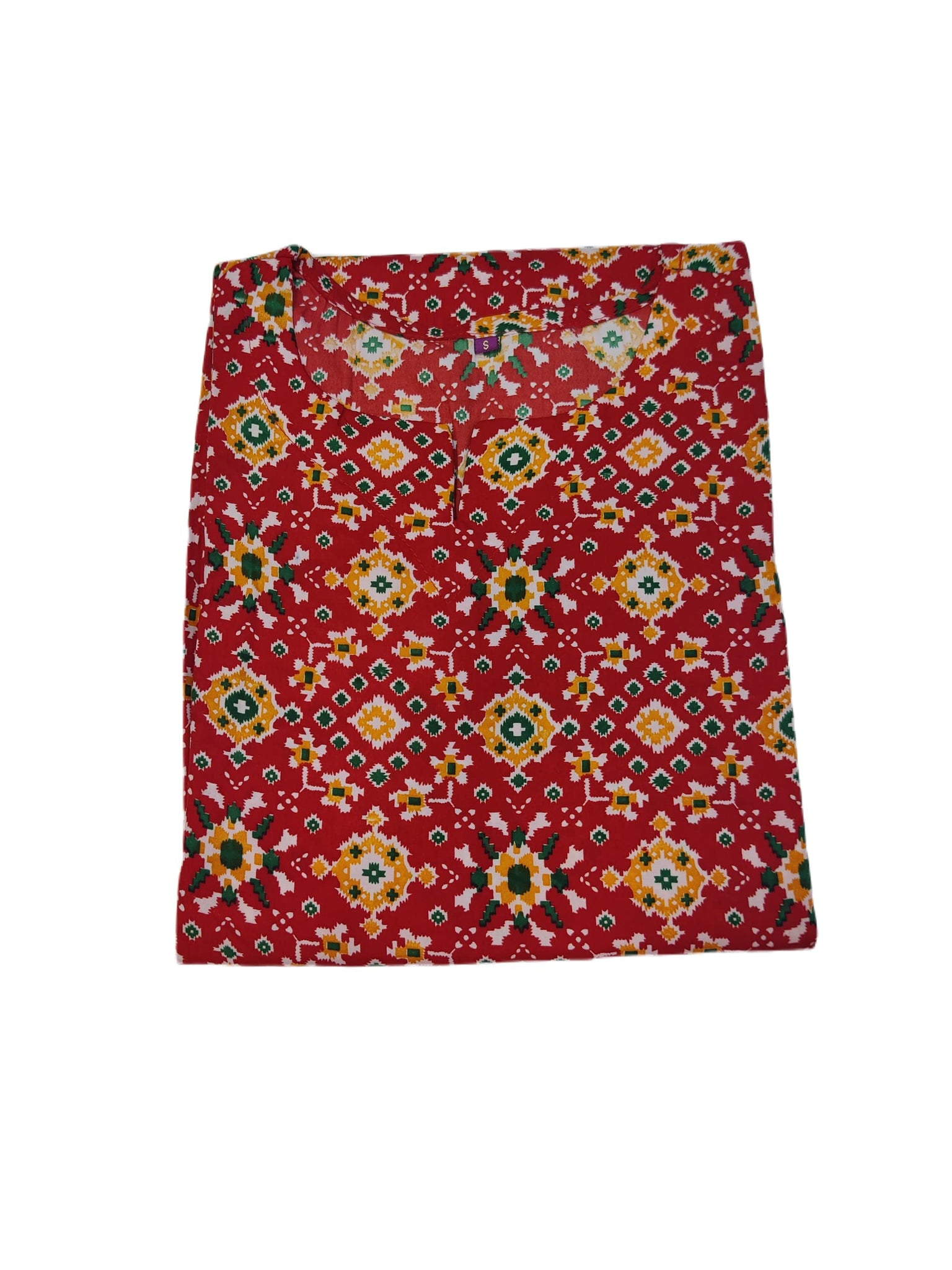 Anni Designer Women'S Crepe Printed Straight Kurta (Timbli Red_M_Red_Medium),Red,M